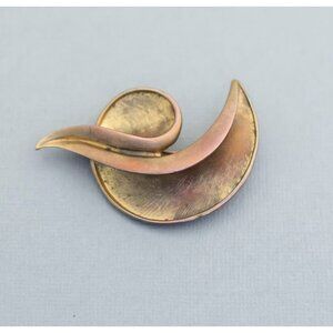 Vintage Spiral Leaf Brooch by Don-Lin CY1